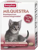 Beaphar Milquestra ontwormingsmiddel kleine kat/kitten 2 tabletten kopen?