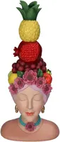 Kersten kandelaar polyresin lady fruits 17x12.5x35.5cm multi kopen?