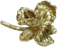 Kersten ornament polyresin bloem 12x10x19cm goud kopen?