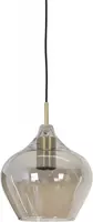 Light & Living hanglamp glas rakel smoke brons 20x21.5cm zwart kopen?
