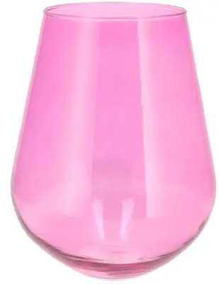 Daan Kromhout Design vaas glas mira 20x22cm fuchsia - afbeelding 1