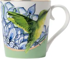 Heinen Delfts Blauw mok keramiek mandala kolibrie 8.5x9.5cm delfts blauw  kopen?