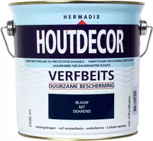 Hermadix houtdecor zijdeglans 2500 ml blauw (627) dekkend kopen?