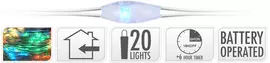 Kerstverlichting 20 LED multi color zilverdraad op batterijen 1 meter kopen?