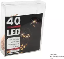 Kerstverlichting 8x5 LED multi color zilverdraad cascade 8x50 cm kopen?