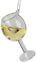 Kurt S. Adler glazen kerstbal witte wijn 8cm transparant  kopen?