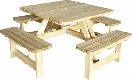Woodvision picknicktafel vierkant 200x200x87cm kopen?