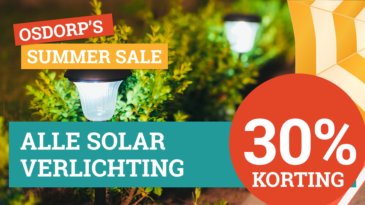 Alle solar verlichting 30% korting