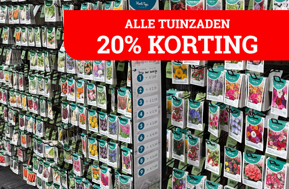 20% korting op tuinzaden