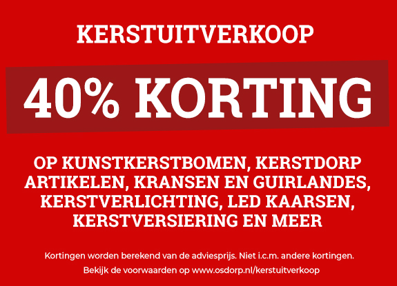 Kerstuitverkoop: minimaal 40% korting op heel veel kerstitems!