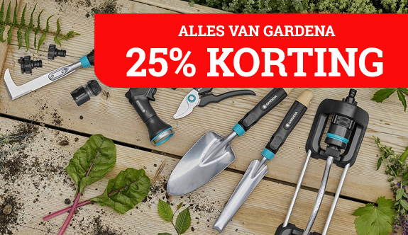 25% korting op alles van Gardena