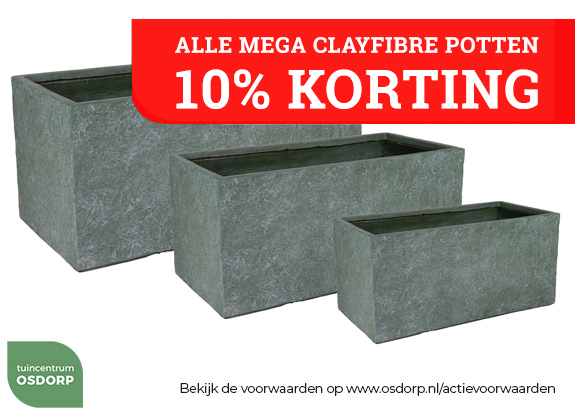 10% korting op clay fibre potten