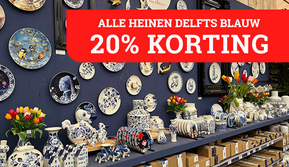 20% korting op alle Heinen Delfts blauw