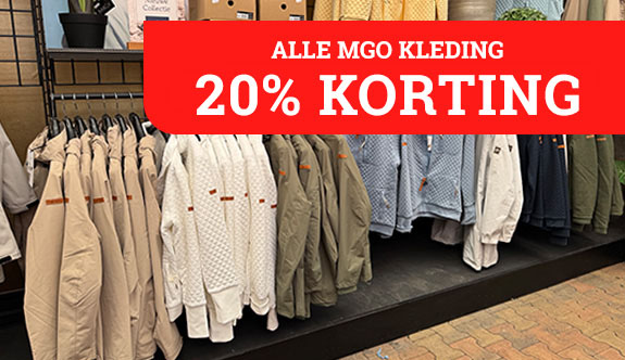 20% op MGO Leisure Wear