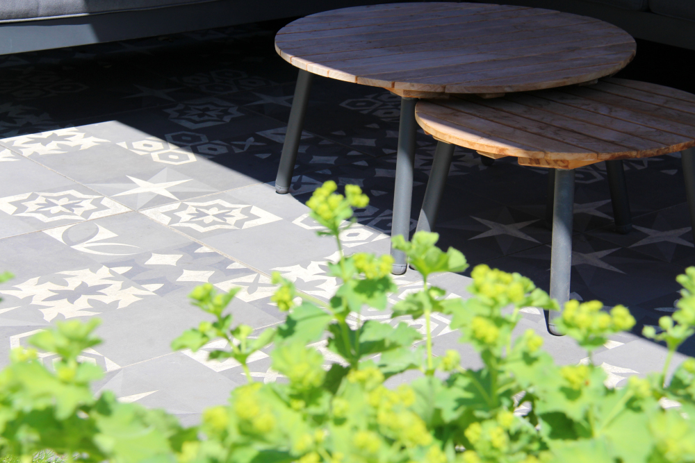 Keramische tegels voor op het balkon of dakterras