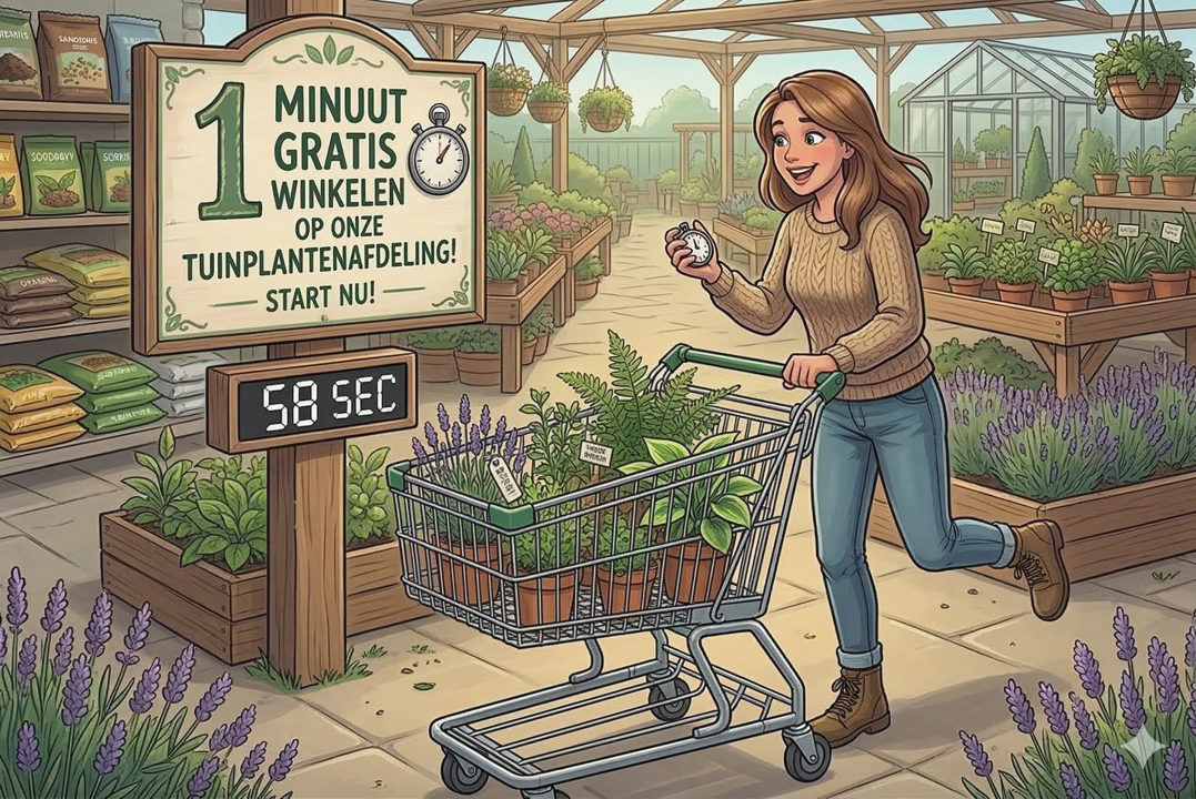 Maak kans op een minuut gratis winkelen