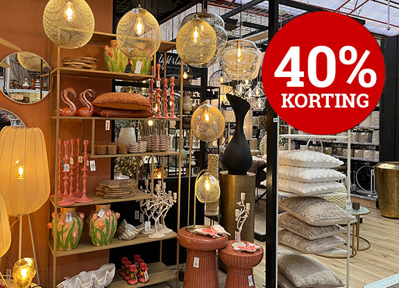 40% korting op heel veel sfeerartikelen!