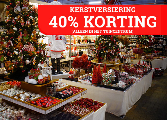 40% korting op kerstartikelen
