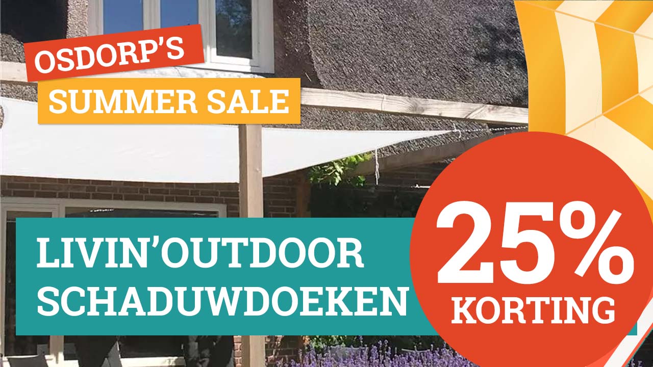 Livin'Outdoor schaduwdoeken 25% korting