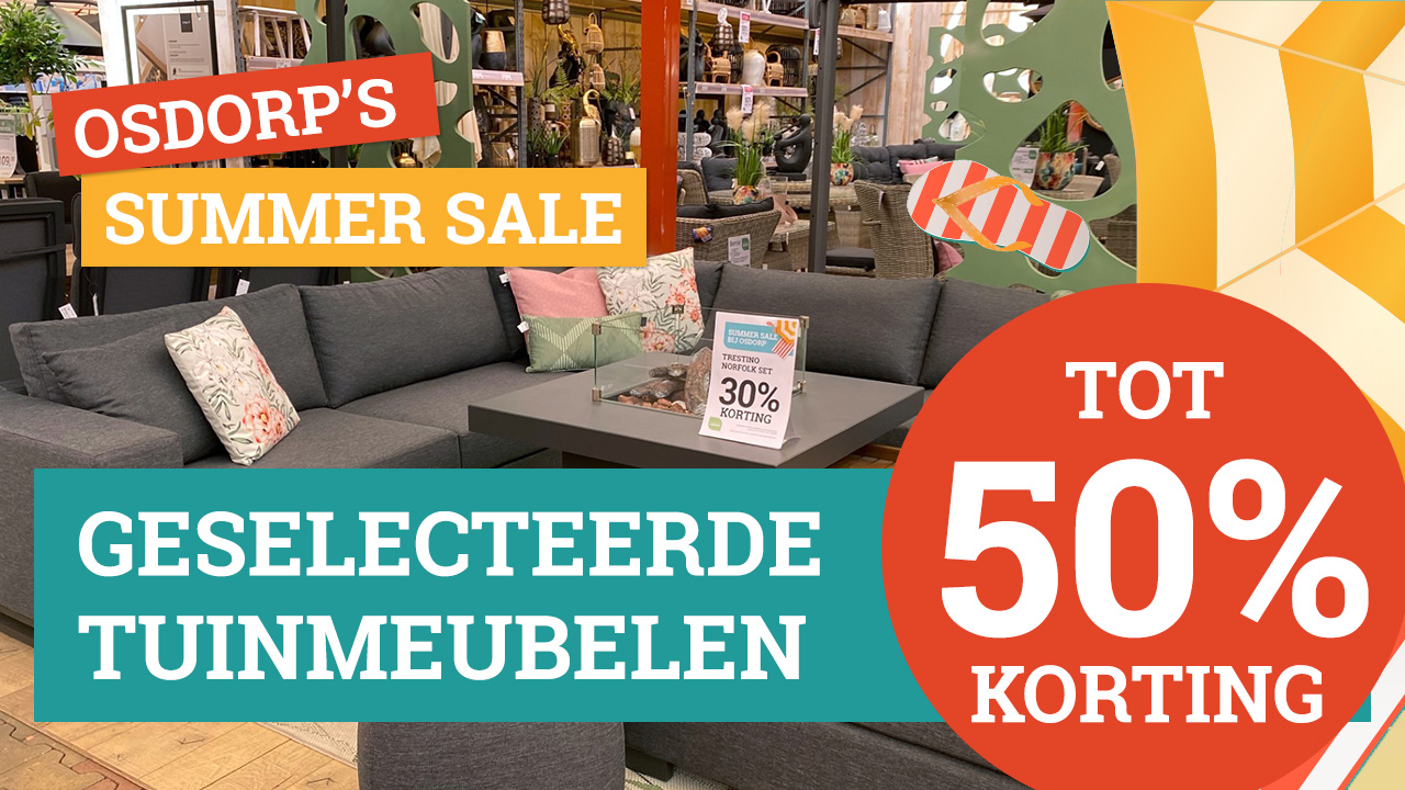 Geselecteerde tuinmeubelen tot 50% korting