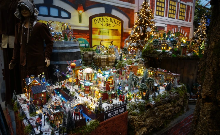 Lemax minidorp kerstshow 2024 tuincentrum Osdorp Amsterdam