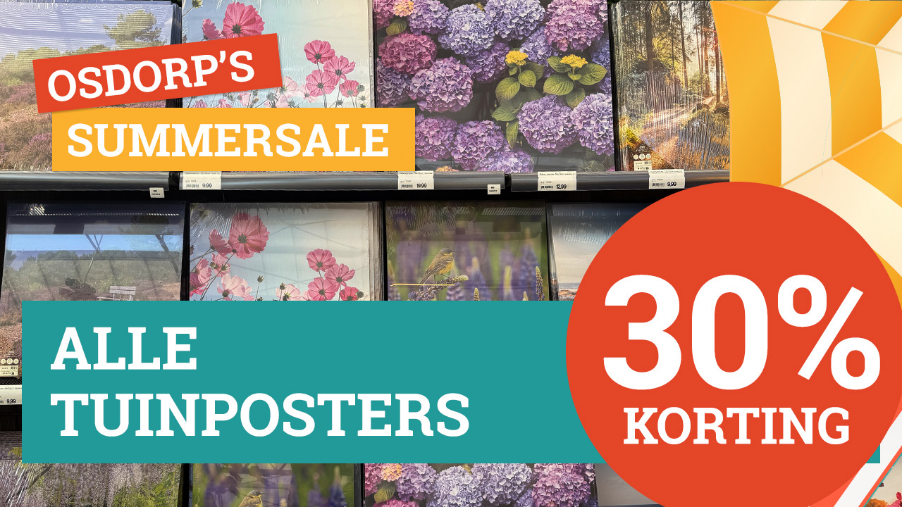 Alle tuinposters 30% korting