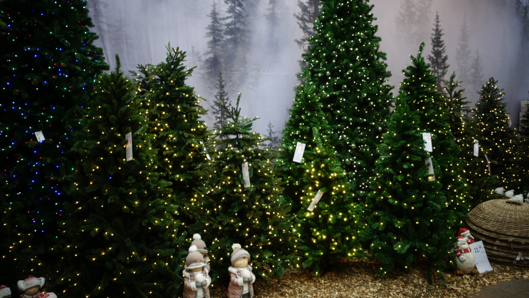 Kunstkerstbomenbos tuincentrum Osdorp