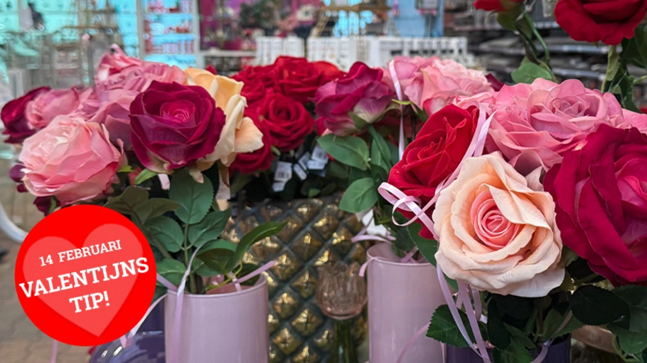 20% korting op zijden bloemen