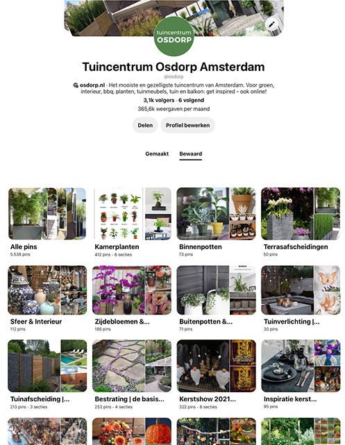 Bekijk onze pinterest pagina