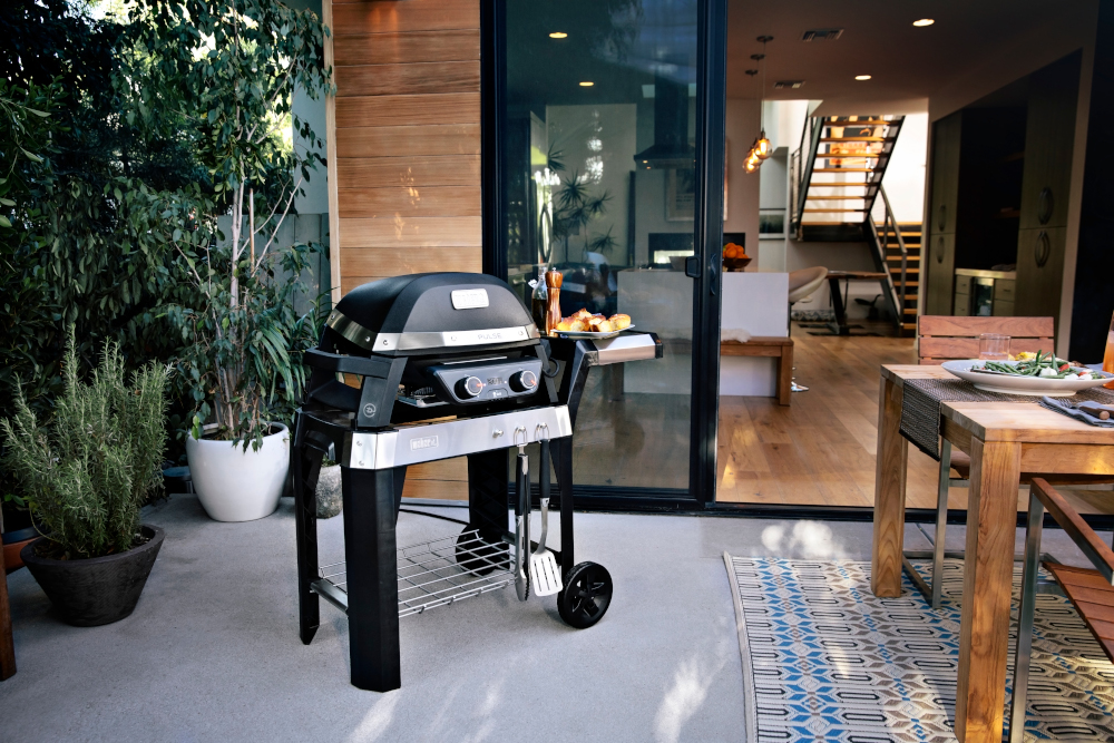 Weber elektrische barbecue met onderstel