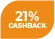 21% cashback