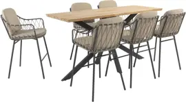 4 Seasons Outdoor barset prado teak prego antraciet - afbeelding 1