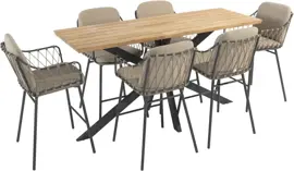 4 Seasons Outdoor barset prado teak prego antraciet - afbeelding 2