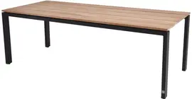 4 Seasons Outdoor dining tuintafel goa teak 280x95x74cm antraciet - afbeelding 1