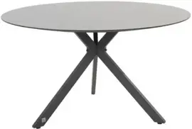 4 Seasons Outdoor dining tuintafel locarno hpl slate 130x73.5cm antraciet - afbeelding 1