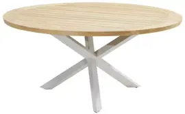 4 Seasons Outdoor dining tuintafel prado teak 160x75cm frost grey - afbeelding 1