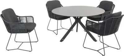 4 Seasons Outdoor diningset locarno belmond antraciet - afbeelding 1