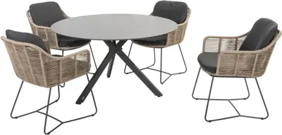 4 Seasons Outdoor diningset locarno belmond natural - afbeelding 1