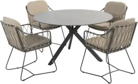 4 Seasons Outdoor diningset locarno prego antraciet - afbeelding 1
