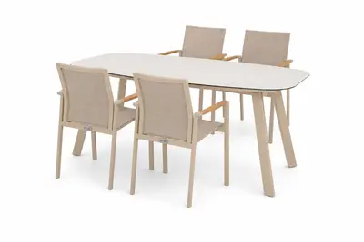 4 Seasons Outdoor diningset manolo/cortina latte - afbeelding 1
