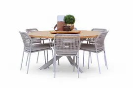 4 Seasons Outdoor diningset prado barista frost grey - afbeelding 1