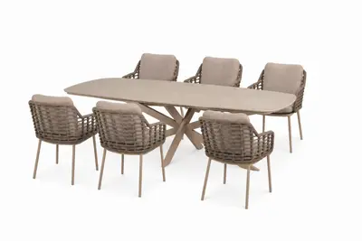 4 Seasons Outdoor diningset prado/puglia latte - afbeelding 1