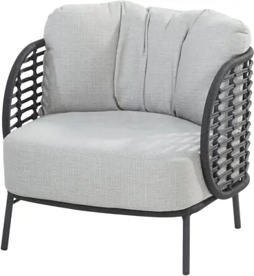 4 Seasons Outdoor lounge tuinstoel fabrice antraciet - afbeelding 1