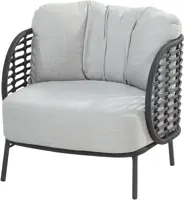 4 Seasons Outdoor lounge tuinstoel fabrice antraciet - afbeelding 1