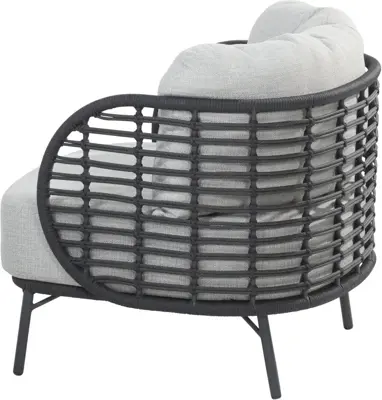 4 Seasons Outdoor lounge tuinstoel fabrice antraciet - afbeelding 2