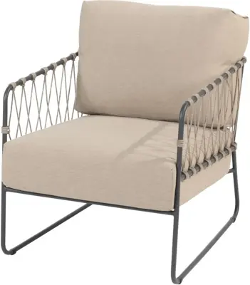 4 Seasons Outdoor lounge tuinstoel prego antraciet - afbeelding 1