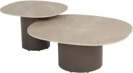 4 Seasons Outdoor lounge tuintafel sofie ceramic 50x60x35cm terre - afbeelding 2