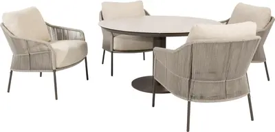 4 Seasons Outdoor low dining set terre - afbeelding 1