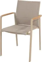 4 Seasons Outdoor stapelbare dining tuinstoel cortina latte - afbeelding 1