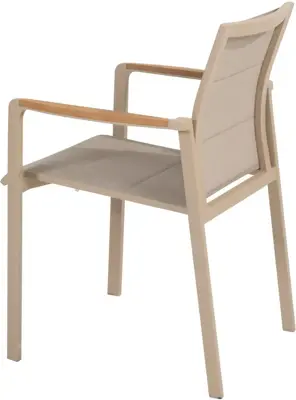 4 Seasons Outdoor stapelbare dining tuinstoel cortina latte - afbeelding 2